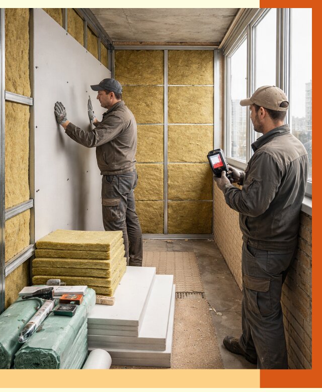 Утепление балкона в Севастополе от 4644 руб. под ключ | ТепломастерСев