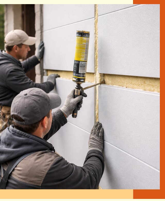 Утепление сэндвич панелей ППУ в Севастополе от 4335 руб. за м2 | ТепломастерСев